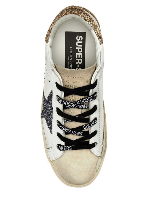 Golden Goose super-star leather glitter star Golden Goose | GWF00102.F005358.82532WHITE/SEEDPEARL/BLACK/GOLD